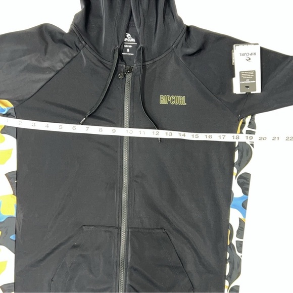Rip Curl High Tide UV Zip Through Long Sleeve Rash Vest, SMALL - Picture 10 of 13